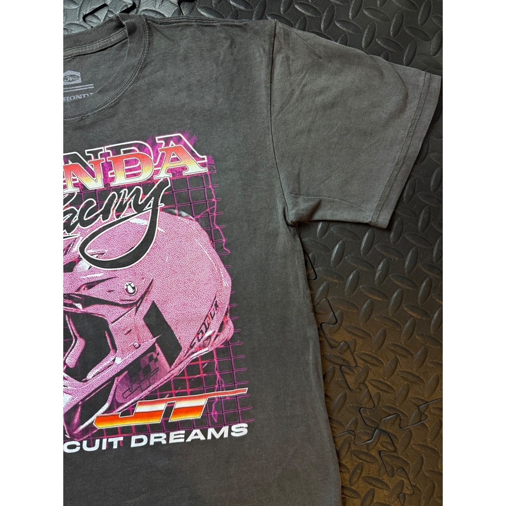 Honda Racing Circuit Dreams JT Racing Graphic T-Shirt Gray Brown Mens L - Picture 5 of 8